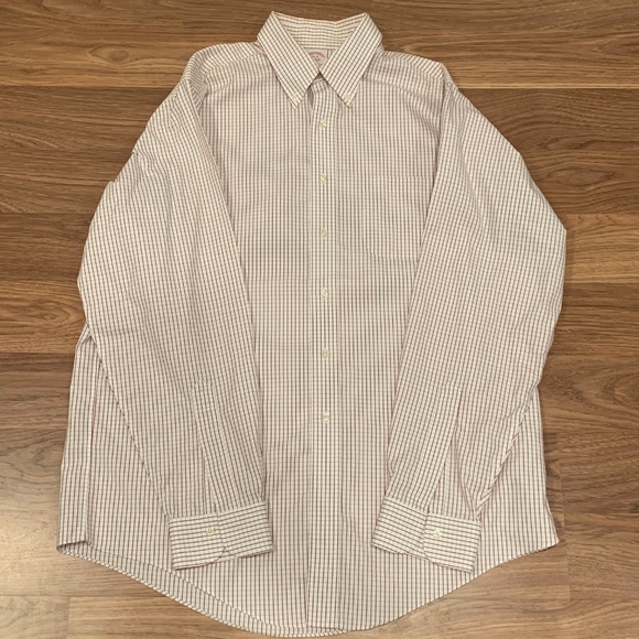 Brooks Brothers 1818 Checkered Dress Shirt Size L - Picture 4 of 5